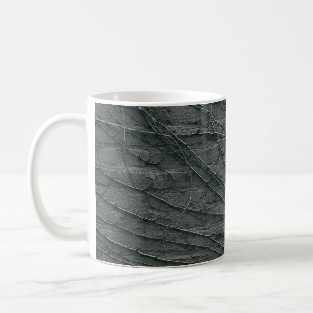 Gray painted brick wall coffee mug (Left)