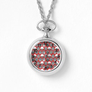 Gray Patterned Ovals  Watch