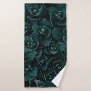 GRAY PETAL FLOWER IN BLOOM BATH TOWEL