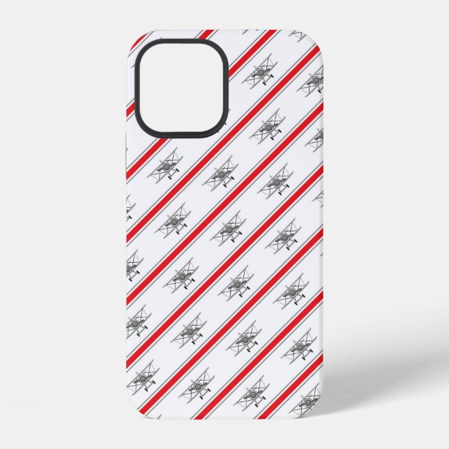 Gray Plane Red Lines Airplanes Pilot Plane iPhone Case (Back)