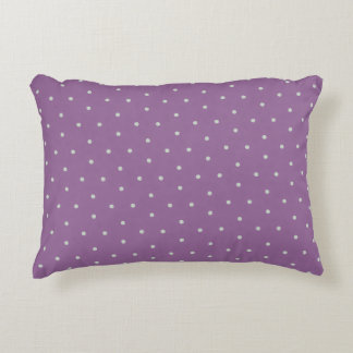 Gray Polka Dots on Purple Background Decorative Cushion