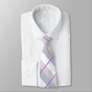 Gray/Purple Striped Tie