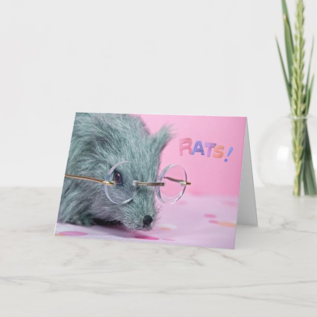 Gray Rat for Get Well Soon Card (Front)
