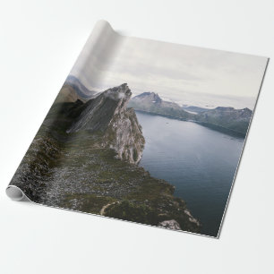GRAY ROCKS NEAR LAKE WRAPPING PAPER