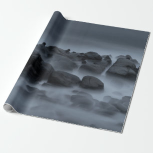 GRAY ROCKS WRAPPING PAPER