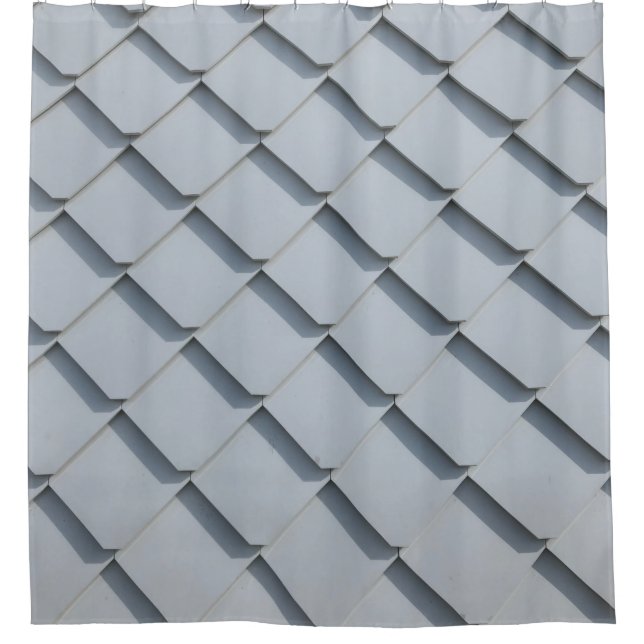 Gray roof shingles shower curtain (Front)