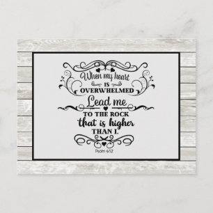 Gray Rustic Wood Christian Bible Verse Postcard