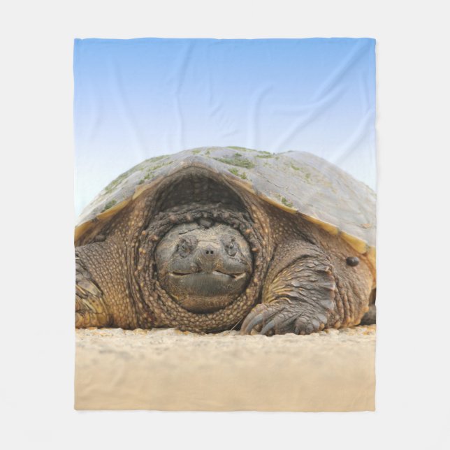 GRAY SAND TURTLE FLEECE BLANKET (Front)