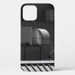 GRAY SCALE PHOTO OF A TRAIN iPhone 12 CASE