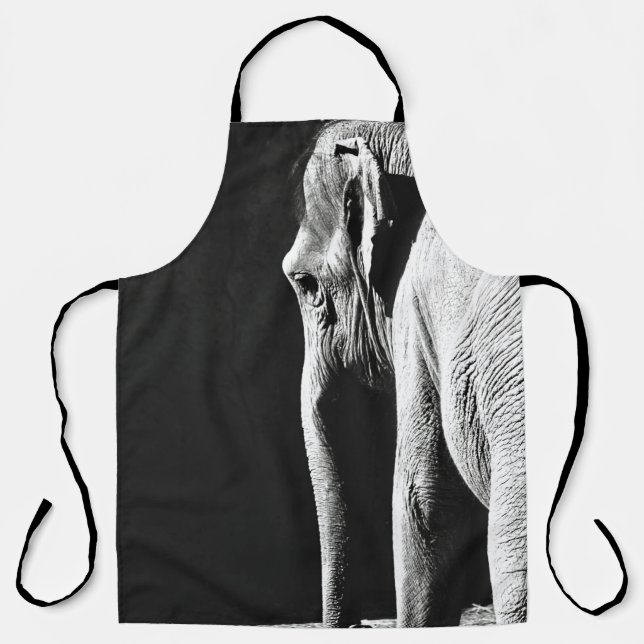 GRAY SCALE PHOTO OF ELEPHANT APRON (Front)