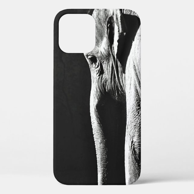 GRAY SCALE PHOTO OF ELEPHANT Case-Mate iPhone CASE (Back)