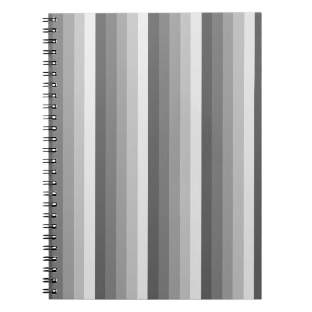 Gray shadow stripes notebook (Front)