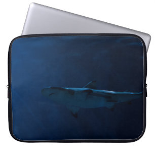 GRAY SHARK IN BODY OF WATER LAPTOP SLEEVE