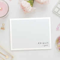 Gray Simple Script Modern personalized Stationer