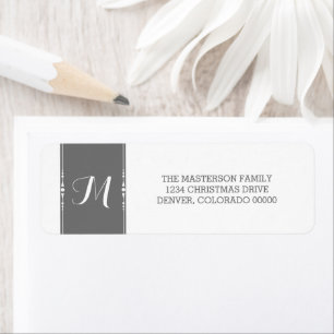 Gray Simply Chic Holiday Address Labels