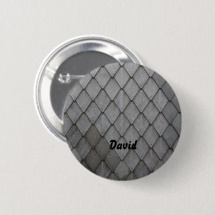 Gray slate tiles pattern 6 cm round badge