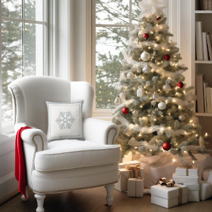 Gray Snowflake Cushion