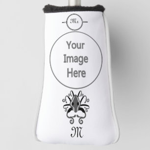 Gray Squid Monogram Golf Head Cover