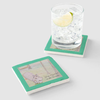 Gray Squirrel in the Woods Stone Coaster