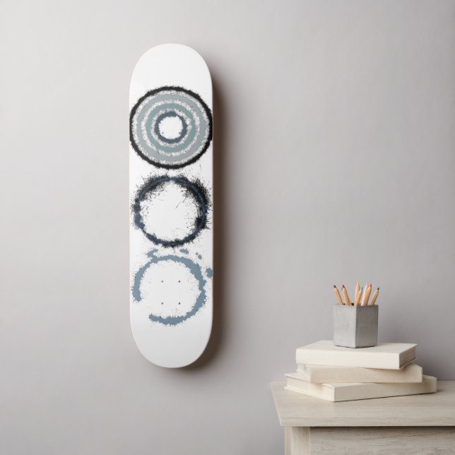 Gray Star Burst Skateboard (Wall Art)
