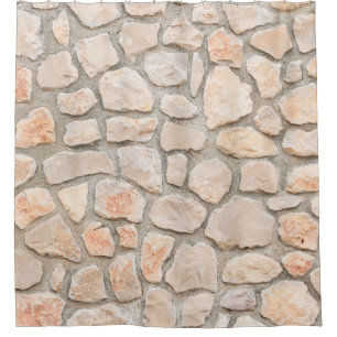 Gray stone wall background. stone, texture, wall, shower curtain