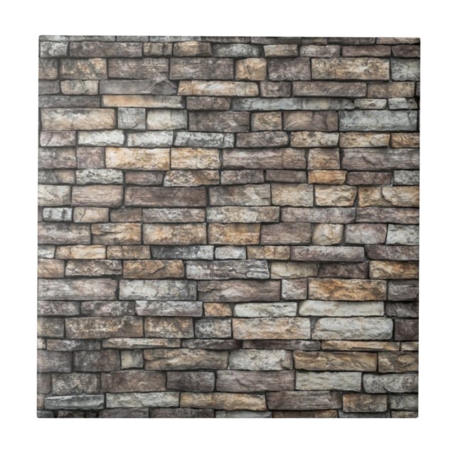 Gray Stone Wall Ceramic Tile (Front)