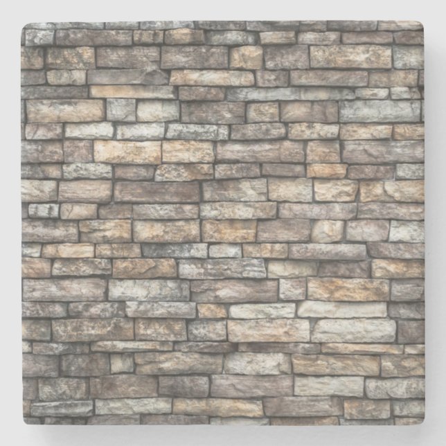 Gray Stone Wall Coaster (Front)