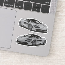 Gray Supercar Sticker