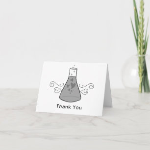 Gray Sweet Chemistry Thank You Card