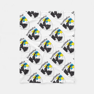Gray Swiss gift paper Fleece Blanket