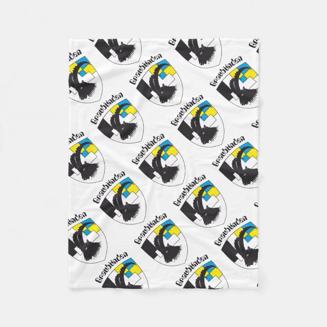 Gray Swiss Gift Paper Fleece Blanket (Front)