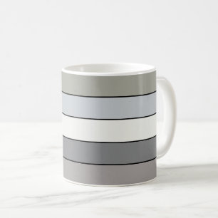 Gray Tones With Black Stripes On Watercolor Paper Coffee Mug