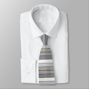 Gray Tones With Black Stripes On Watercolor Paper Tie