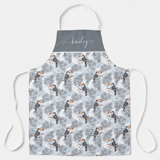 Gray Toucan Apron (Front)