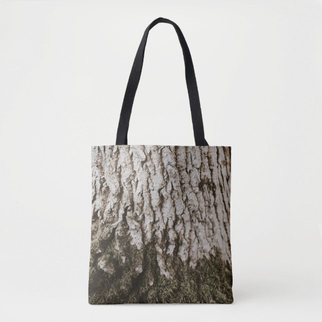 Gray tree trunk tote bag (Front)