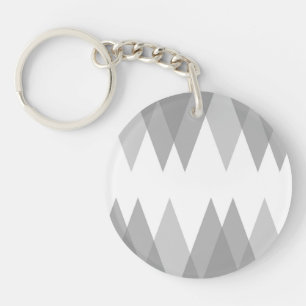 Gray triangles key ring