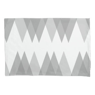 Gray triangles pillowcase