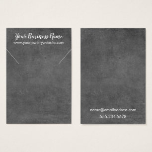 Gray Vintage Grunge Necklace Holder Display Card