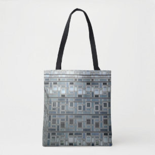 Gray wall paint building tote bag