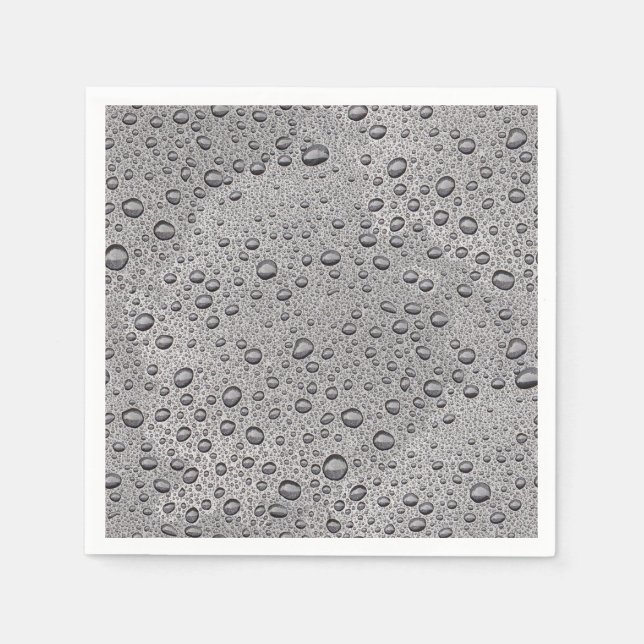 Gray water droplets napkin (Front)