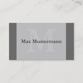 Gray watermarked business card