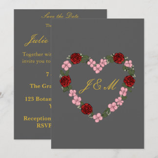 Gray Wedding Invitation