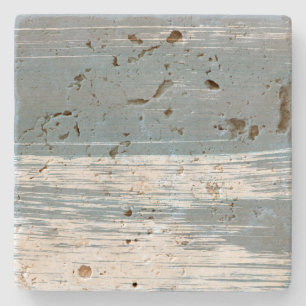 Gray, white and blue lines stone coaster