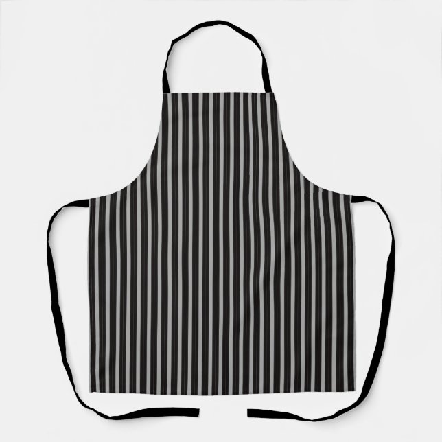gray with black stripes apron (Front)