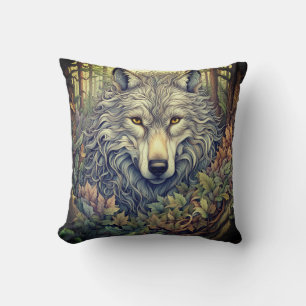 Gray Wolf  Cushion