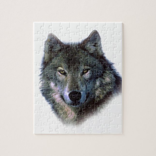 Gray Wolf Eyes Jigsaw Puzzle (Vertical)