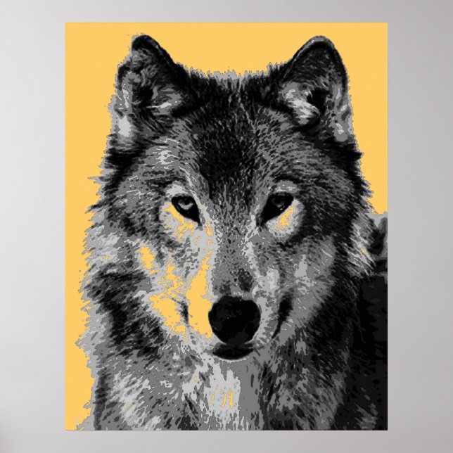 Gray Wolf Poster Print (Front)