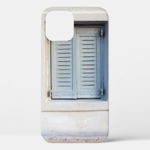 GRAY WOODEN 2-DOOR WINDOW CLOSED iPhone 12 CASE