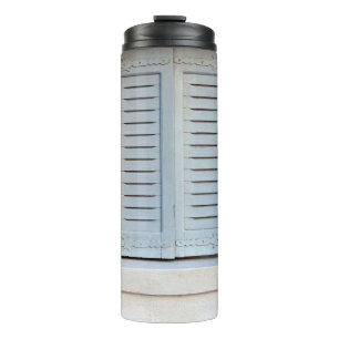GRAY WOODEN 2-DOOR WINDOW CLOSED THERMAL TUMBLER