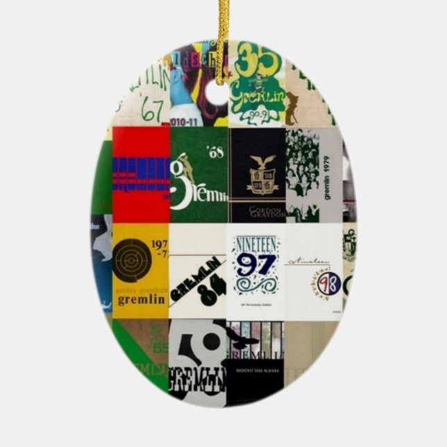 GRAYDON - YEARBOOK COVERS CERAMIC TREE DECORATION (Front)